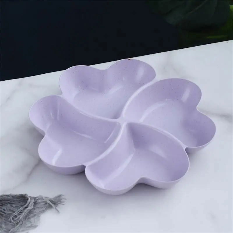1/2PCS Snack Plate Solid Color Beautiful Shape Lattice Placement Easy End-to-end Access Feel Comfortable Home Supplies - Slobuy