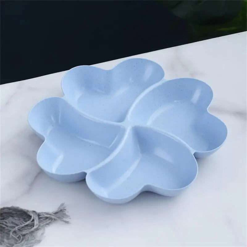 1/2PCS Snack Plate Solid Color Beautiful Shape Lattice Placement Easy End-to-end Access Feel Comfortable Home Supplies - Slobuy