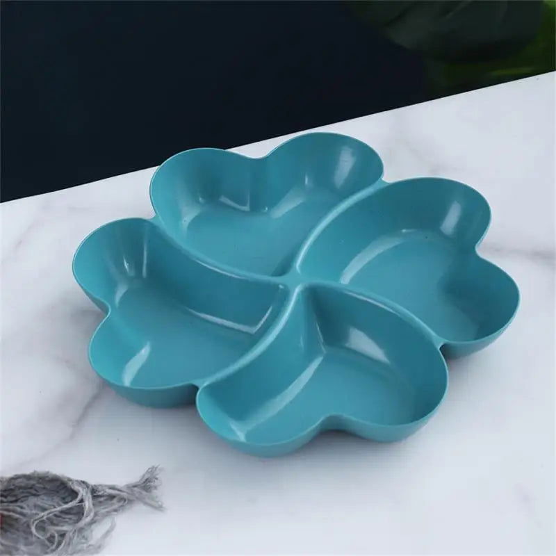 1/2PCS Snack Plate Solid Color Beautiful Shape Lattice Placement Easy End-to-end Access Feel Comfortable Home Supplies - Slobuy