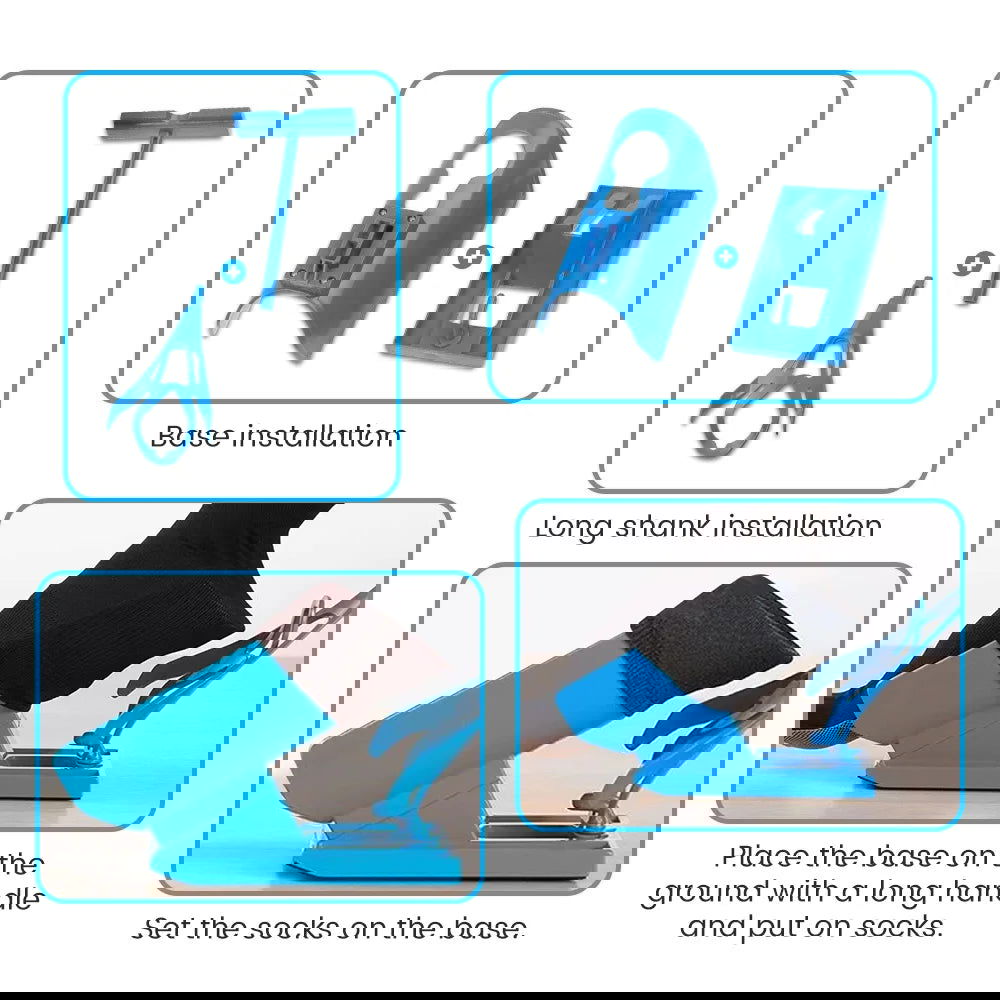 1/2PCS Sock Aid Kit Slider Easy on And Off Pulling Assist Device Sock Helper Putting on Socks Mobility Aid for Elderly Disabled - Slobuy