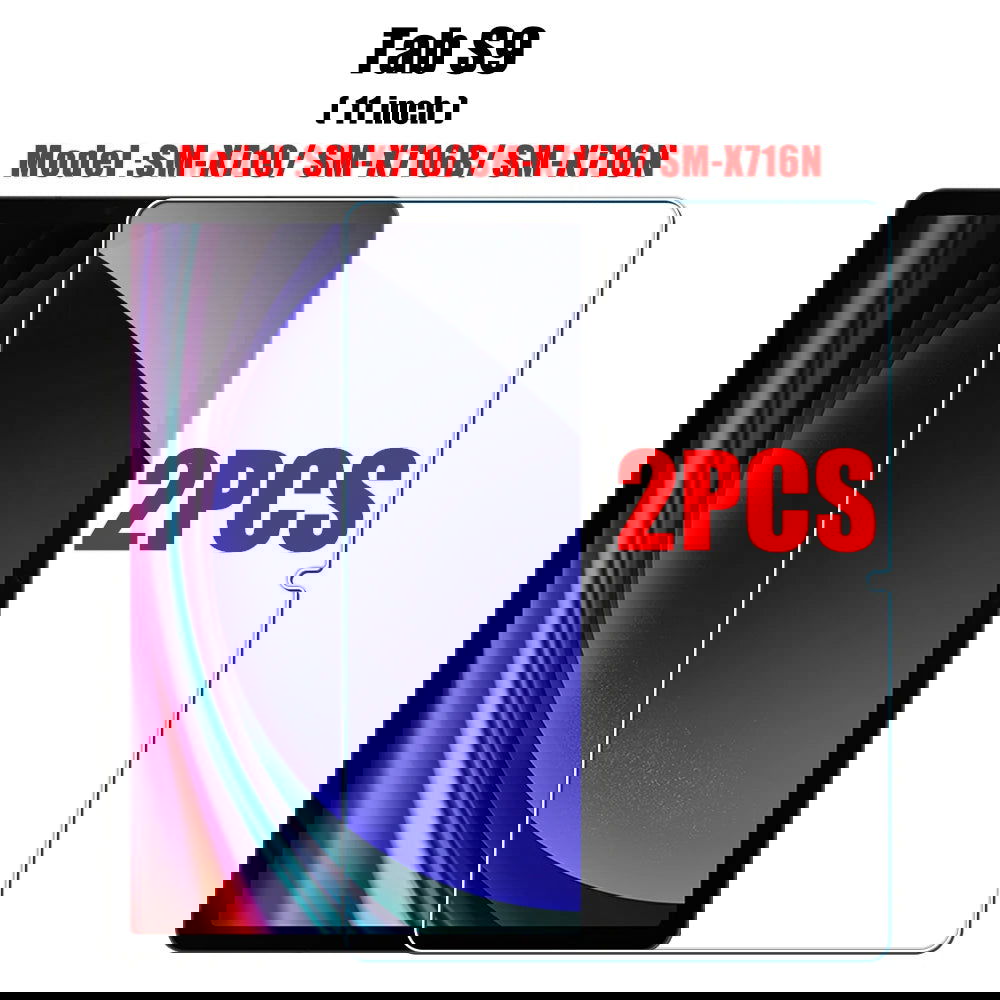 2PCS Tempered Glass Screen Protector for Samsung Galaxy Tab S8 Ultra Plus S6 Lite S7 Fe A7 Lite A8 S9 A9 Tablet Accessories Film - Slobuy