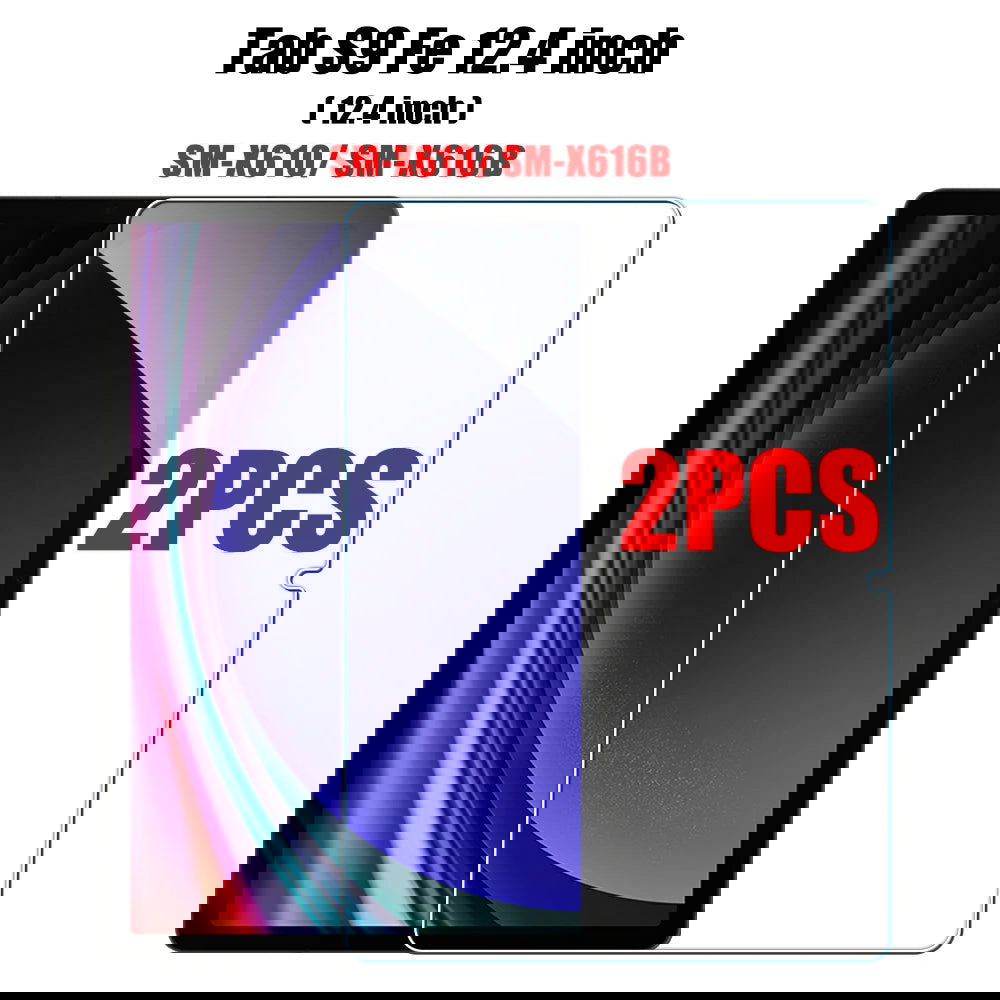 2PCS Tempered Glass Screen Protector for Samsung Galaxy Tab S8 Ultra Plus S6 Lite S7 Fe A7 Lite A8 S9 A9 Tablet Accessories Film - Slobuy