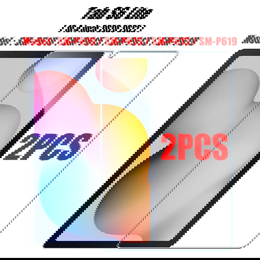 2PCS Tempered Glass Screen Protector for Samsung Galaxy Tab S8 Ultra Plus S6 Lite S7 Fe A7 Lite A8 S9 A9 Tablet Accessories Film - Slobuy