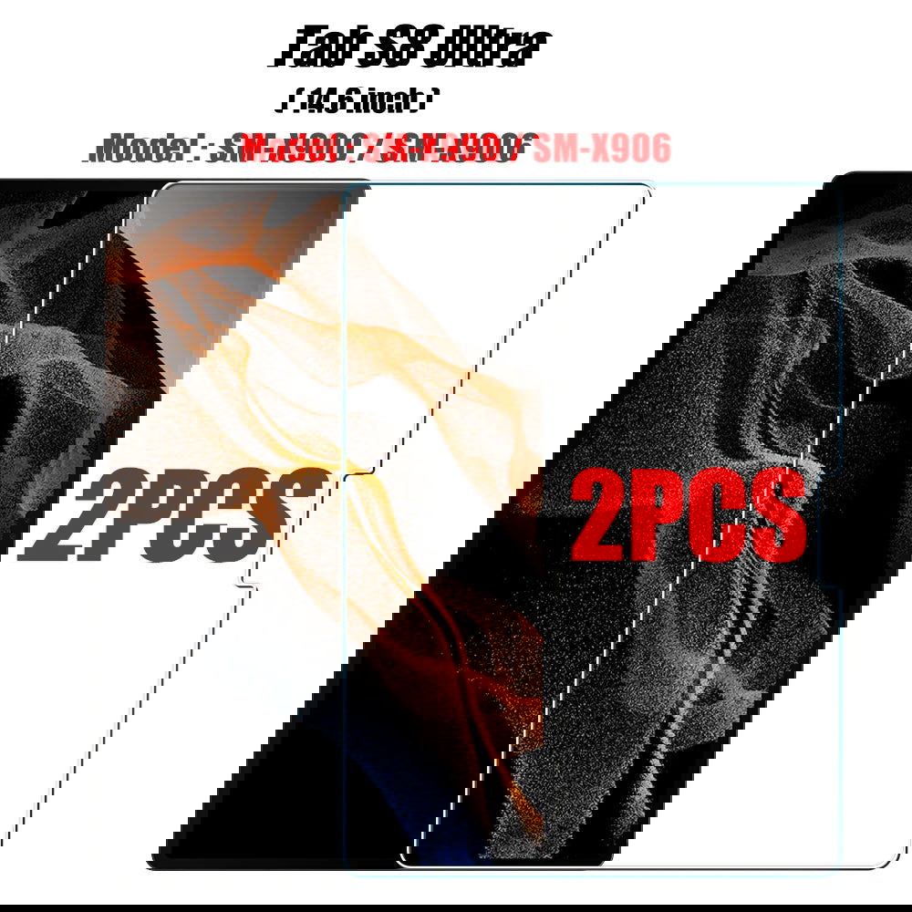 2PCS Tempered Glass Screen Protector for Samsung Galaxy Tab S8 Ultra Plus S6 Lite S7 Fe A7 Lite A8 S9 A9 Tablet Accessories Film - Slobuy