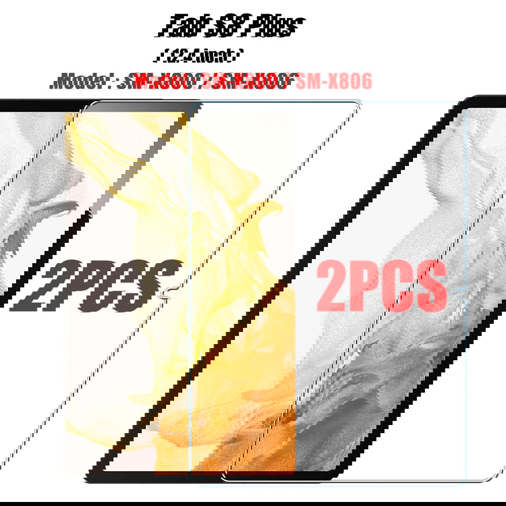 2PCS Tempered Glass Screen Protector for Samsung Galaxy Tab S8 Ultra Plus S6 Lite S7 Fe A7 Lite A8 S9 A9 Tablet Accessories Film - Slobuy