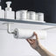 2PCS White Kitchen Hole Free Hook Traceless Storage Rack Shelf Shelves Pot Cover Cup Rack Kitchen Storage Holder - Slobuy