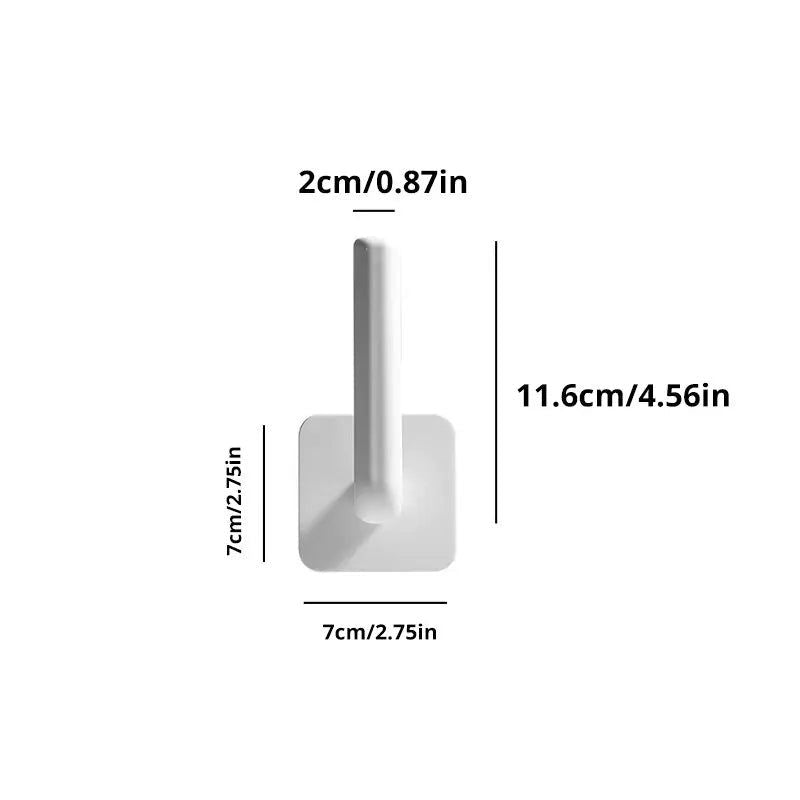 2PCS White Kitchen Hole Free Hook Traceless Storage Rack Shelf Shelves Pot Cover Cup Rack Kitchen Storage Holder - Slobuy