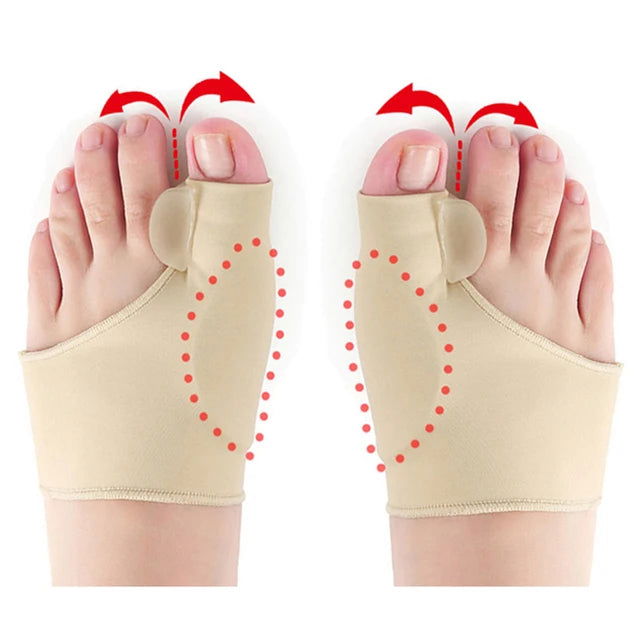 2Pcs=1Pair Toe Separator Hallux Valgus Bunion Corrector Orthotics Feet Bone Thumb Adjuster Correction Pedicure Sock Straightener - Slobuy