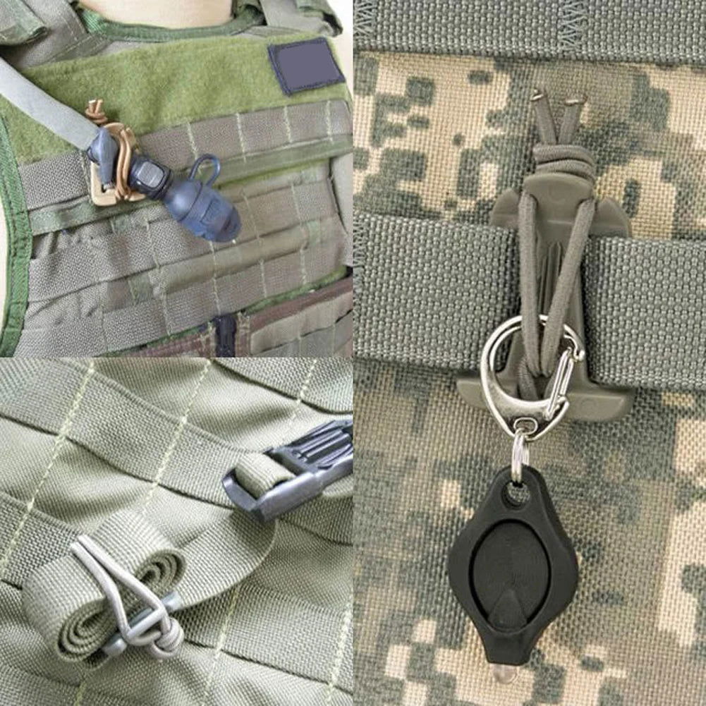 2Pcs Backpack Buckle Clamp Carabiner Survival Gear Tools Carabiner Clips Outdoor Nylon Camping Bag Hanger Hook wild hike - Slobuy