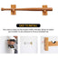 2Pcs Baseball Bat Stand Wooden Baseball Bat Display Holder Portable Wall Mount Hanger Softball Bat Hockey Stick Rack Bracket - Slobuy