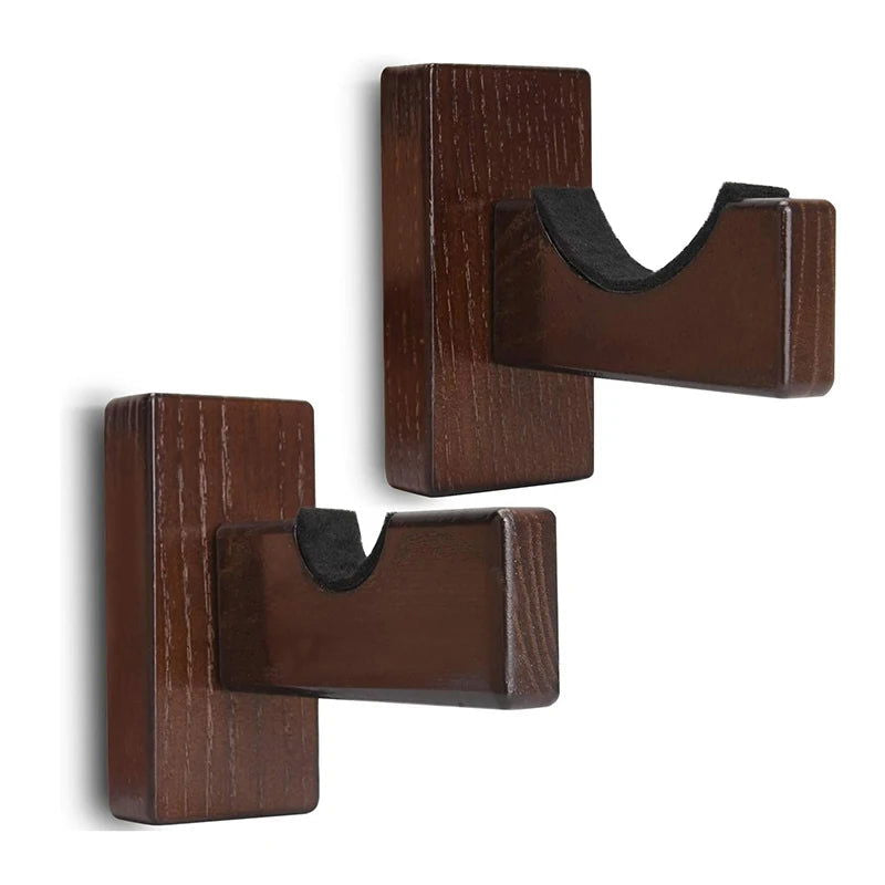 2Pcs Baseball Bat Stand Wooden Baseball Bat Display Holder Portable Wall Mount Hanger Softball Bat Hockey Stick Rack Bracket - Slobuy