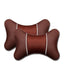 2Pcs Car Seat Neck Pillow Headrest Rest Cushion Support PU Leather Knitted Seat  Auto Black Safety Pillow car Accessories - Slobuy