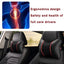 2Pcs Car Seat Neck Pillow Headrest Rest Cushion Support PU Leather Knitted Seat  Auto Black Safety Pillow car Accessories - Slobuy