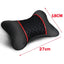 2Pcs Car Seat Neck Pillow Headrest Rest Cushion Support PU Leather Knitted Seat  Auto Black Safety Pillow car Accessories - Slobuy