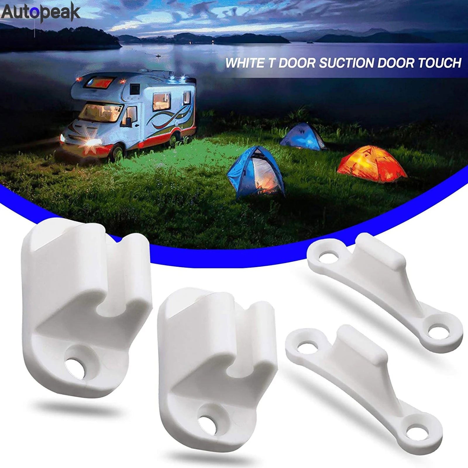 2Pcs Caravan RV Door Retainer Stopper Resile Catch Stay Limiters Camping Push Catch Holder Camper Motorhome Boat Trailer Nylon - Slobuy