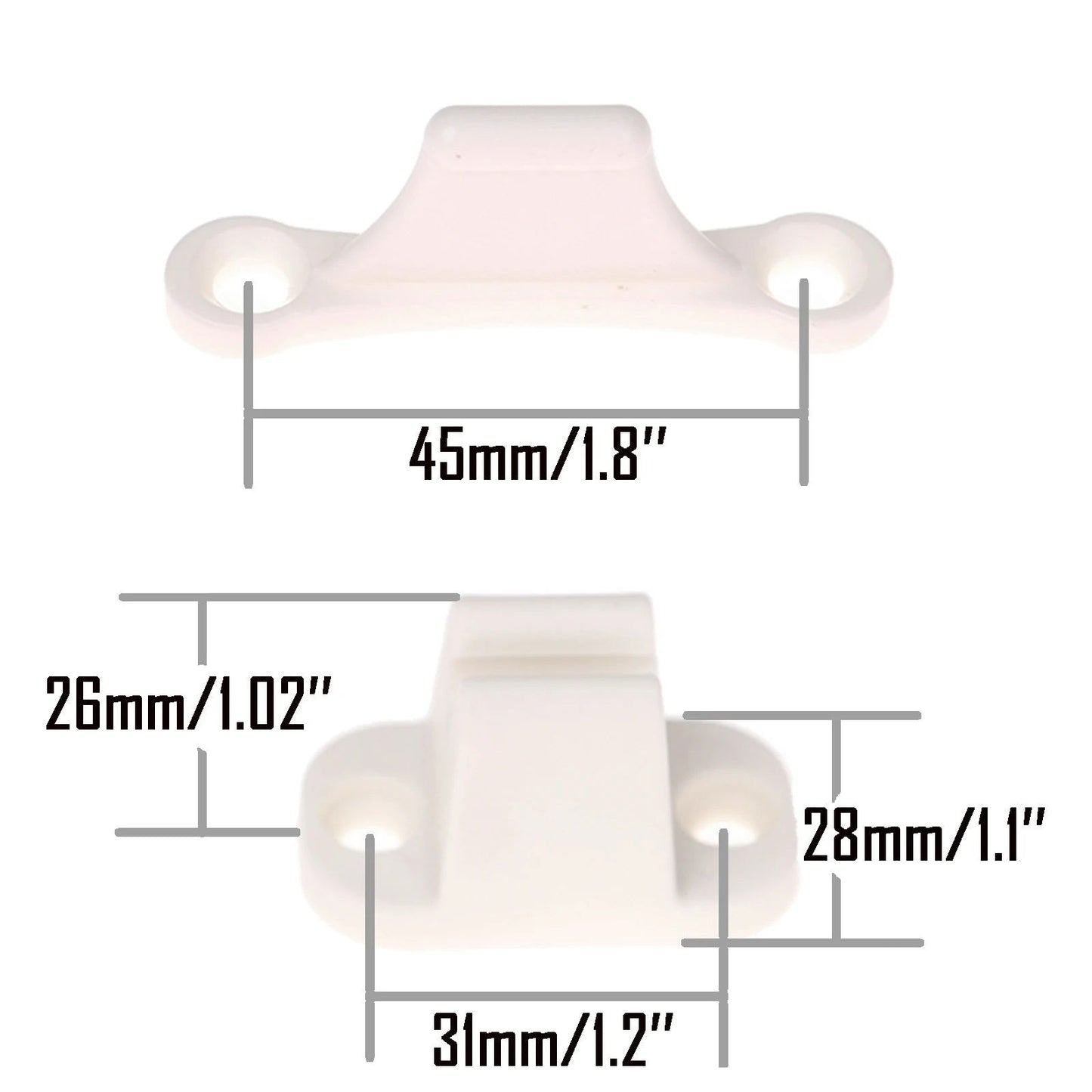 2Pcs Caravan RV Door Retainer Stopper Resile Catch Stay Limiters Camping Push Catch Holder Camper Motorhome Boat Trailer Nylon - Slobuy