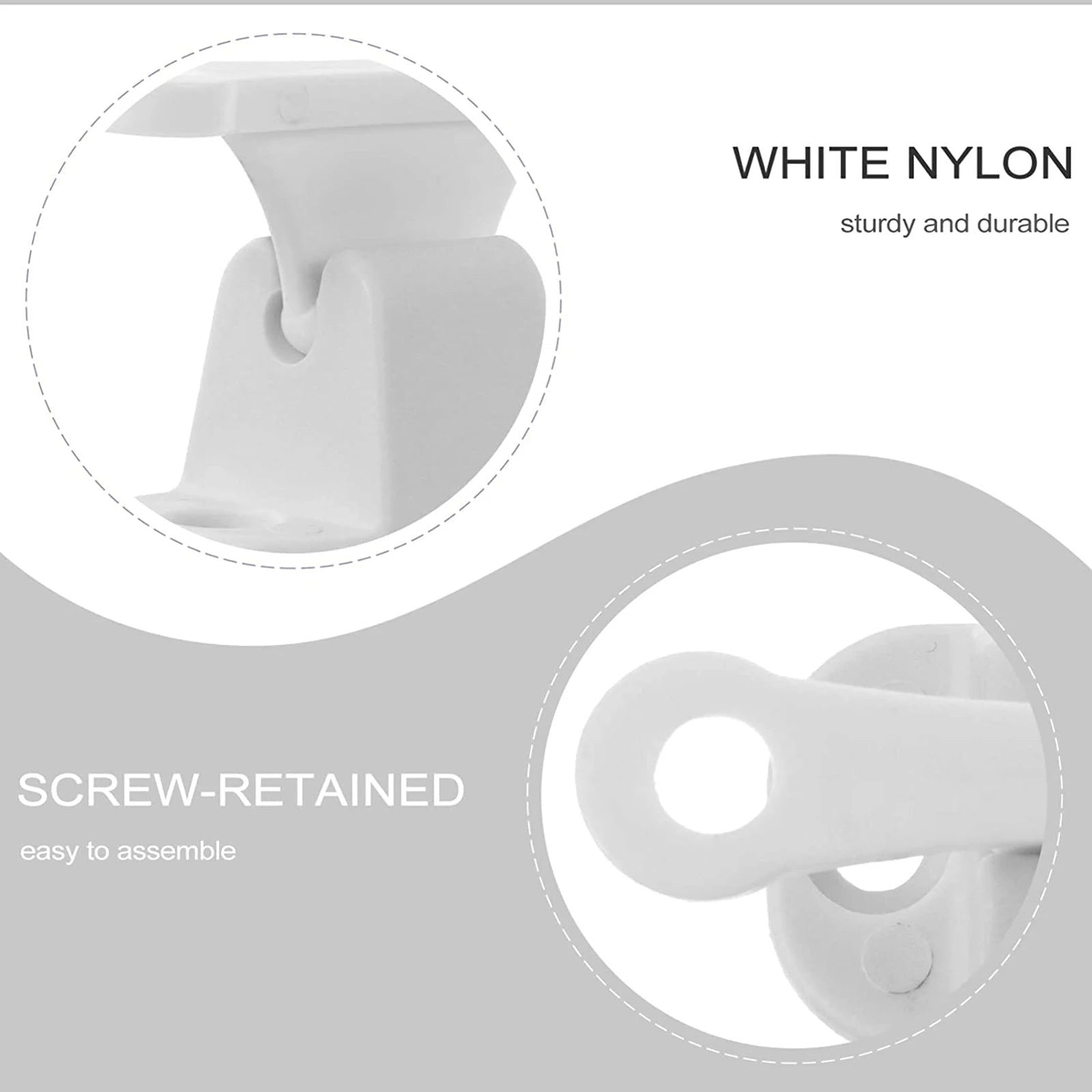 2Pcs Caravan RV Door Retainer Stopper Resile Catch Stay Limiters Camping Push Catch Holder Camper Motorhome Boat Trailer Nylon - Slobuy