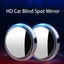 2Pcs Round Frame Convex Blind Spot Mirror Safety Driving Wide-angle 360 Degree Adjustable Clear Rearview Mirror Car Accessories - Slobuy