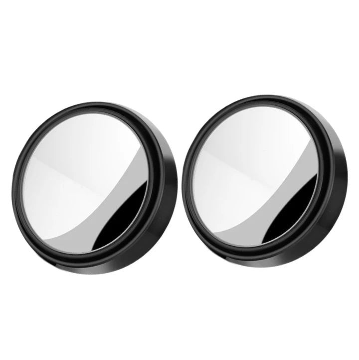 2Pcs Round Frame Convex Blind Spot Mirror Safety Driving Wide-angle 360 Degree Adjustable Clear Rearview Mirror Car Accessories - Slobuy