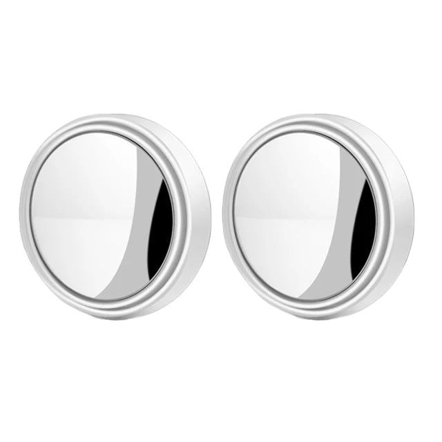 2Pcs Round Frame Convex Blind Spot Mirror Safety Driving Wide-angle 360 Degree Adjustable Clear Rearview Mirror Car Accessories - Slobuy