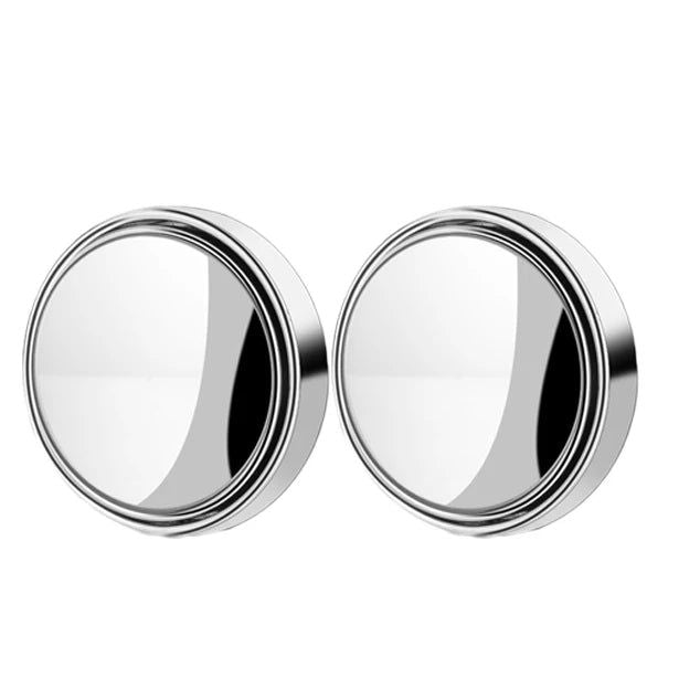 2Pcs Round Frame Convex Blind Spot Mirror Safety Driving Wide-angle 360 Degree Adjustable Clear Rearview Mirror Car Accessories - Slobuy