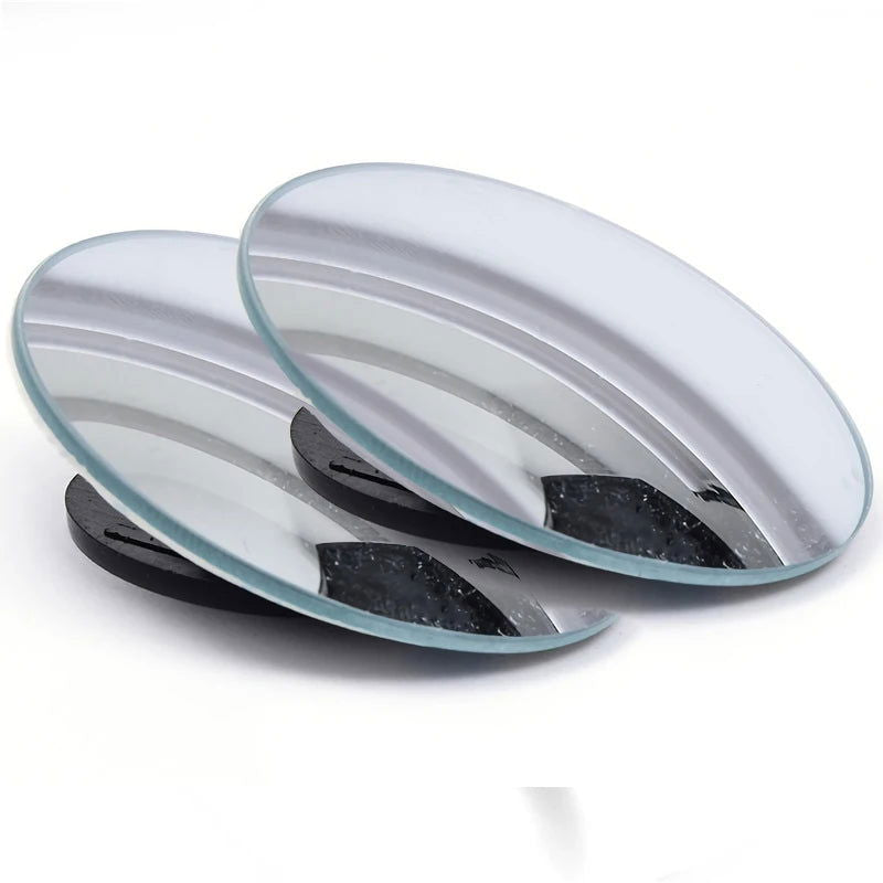 2Pcs Round Frame Convex Blind Spot Mirror Safety Driving Wide-angle 360 Degree Adjustable Clear Rearview Mirror Car Accessories - Slobuy