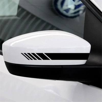 2Pcs Universal Auto Car Sticker Non Fading Fashion Color Stripe Car Sticker Racing Strips Side Rear View Mirror Decor Decal - Slobuy