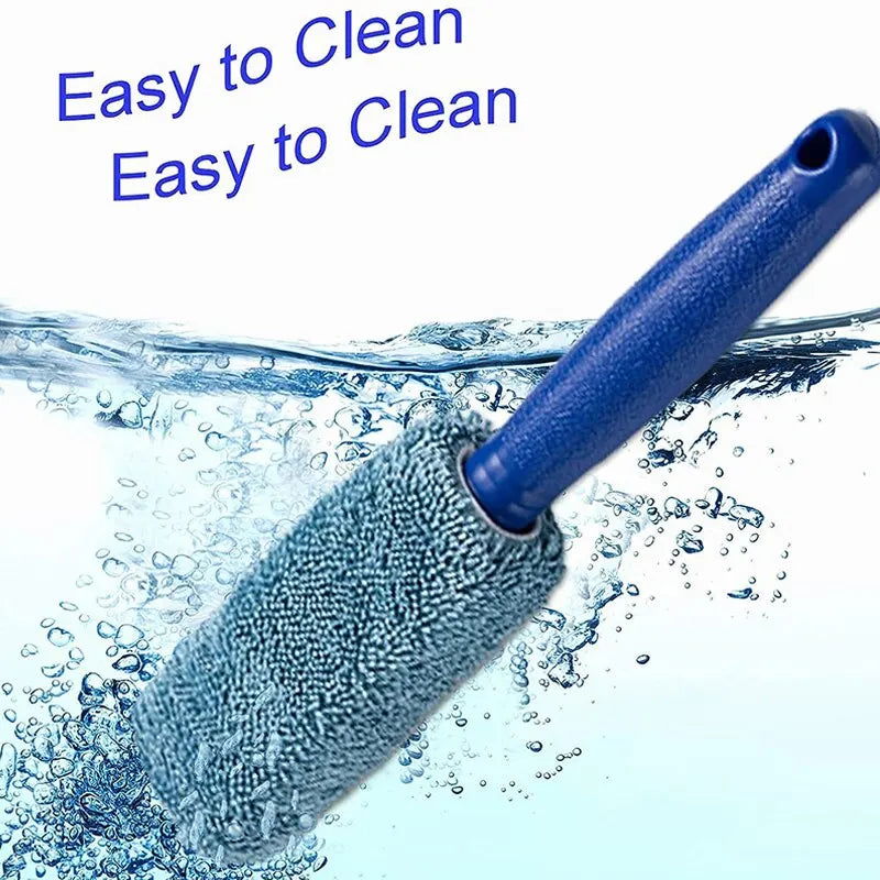 2Piece Car Wash Brush Microfiber Tire Scrubber Wheel Brush Trunk Dust Remover Detailing Clean Tool Car Cleaning Tools - Slobuy