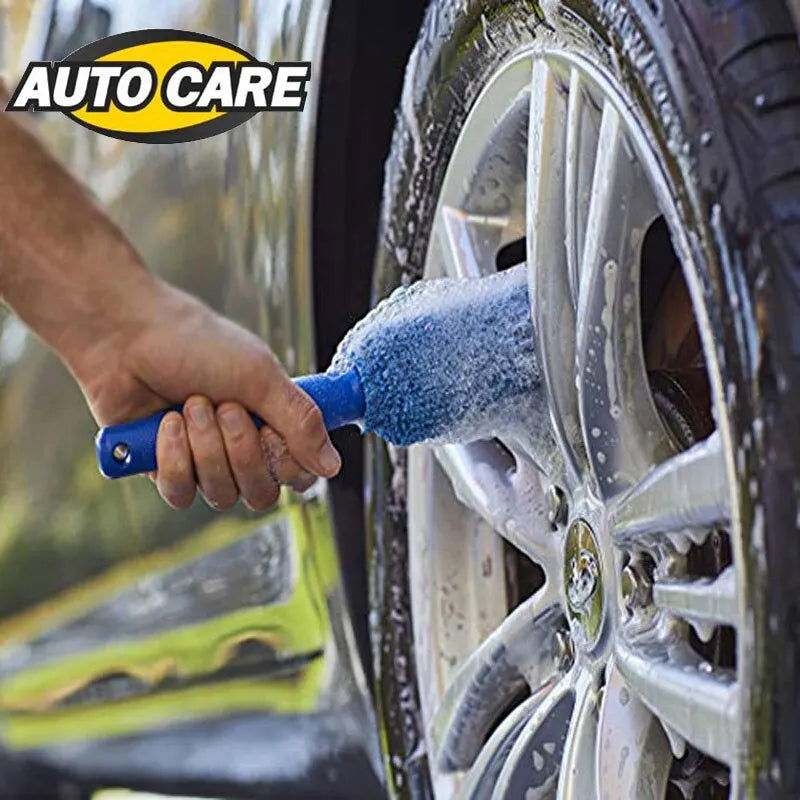 2Piece Car Wash Brush Microfiber Tire Scrubber Wheel Brush Trunk Dust Remover Detailing Clean Tool Car Cleaning Tools - Slobuy