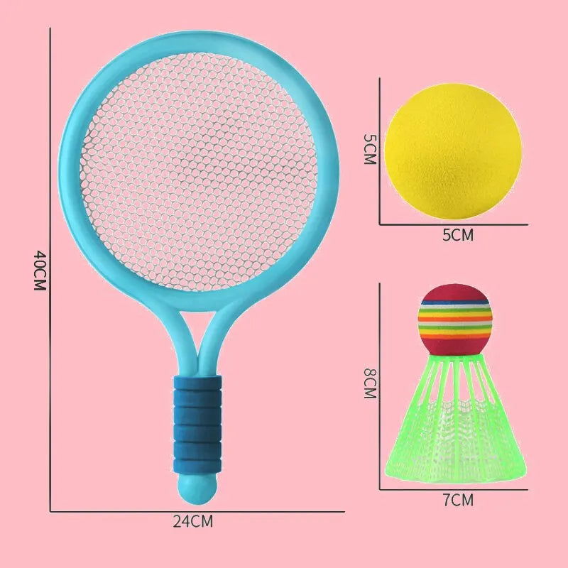 2 Badminton Racket Send Badminton Tennis Outdoor Sports and Leisure Two Parent Child Interactive Toys - Slobuy