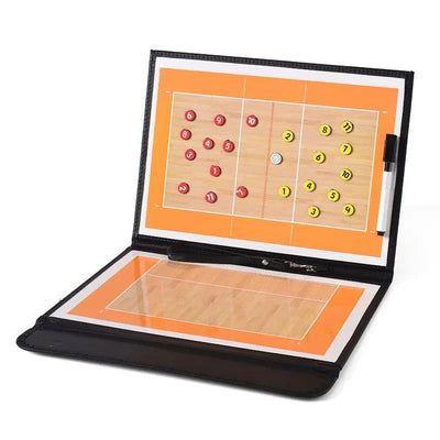2 In 1 Foldable Volleyball Board Coaching Clipboard With Marker Pen Magnetic Tactical Notebook Game Training Teach Equipment - Slobuy