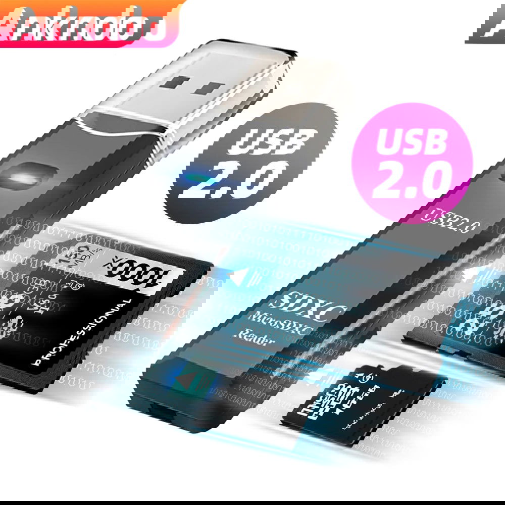 2 In 1 TF SD Card Reader USB 2.0 Cardreader Micro Sd Card To Usb Adaper Smart Card Reader Flash Drive Laptop Accessories - Slobuy