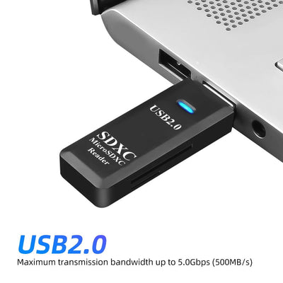 2 In 1 TF SD Card Reader USB 2.0 Cardreader Micro Sd Card To Usb Adaper Smart Card Reader Flash Drive Laptop Accessories - Slobuy