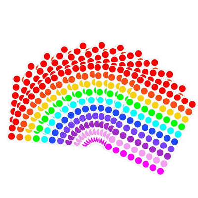800 Pieces of 1/2 Inch Round Color Coded Label Dot Stickers, 10 Colors for Home Office Classroom - Slobuy