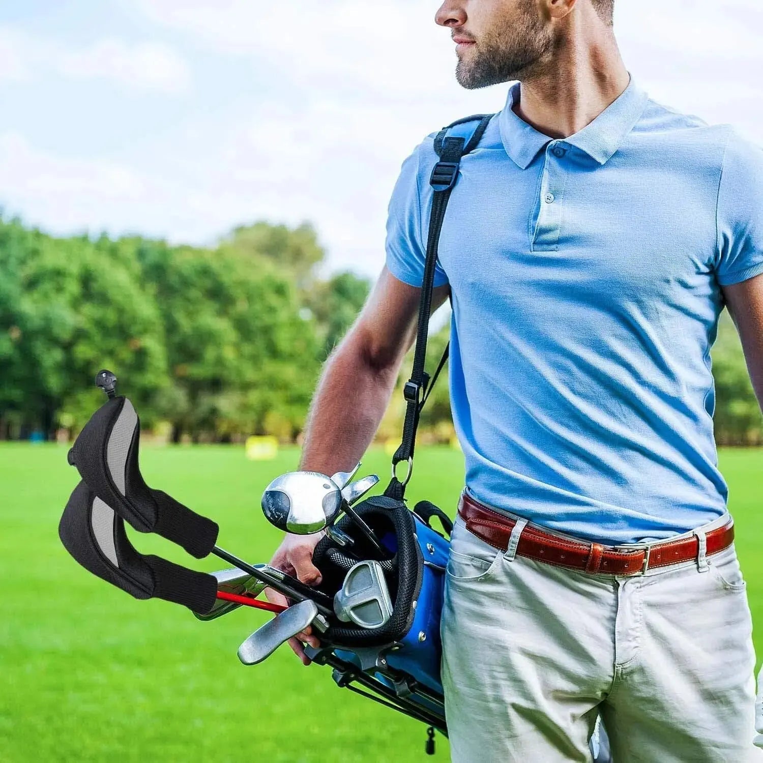 Golf Club Head Covers for Woods Hybrids Value 1/2 Pack,Protective Headcovers with Interchangeable No.Tags - Slobuy