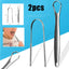 2 Pcs Stainless Steel Tongue Scraper Silver Metal Cleaner Eco-friendly Oral Care Fresh Tool Reusable Breath Brush - Slobuy