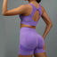 2 Pcs Yoga Set Women Hollow Back Sports Bra+Hip Lifting Sports Shorts Workout Set Seamless Fitness Gym Set Sportswear Tracksuit - Slobuy
