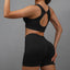 2 Pcs Yoga Set Women Hollow Back Sports Bra+Hip Lifting Sports Shorts Workout Set Seamless Fitness Gym Set Sportswear Tracksuit - Slobuy