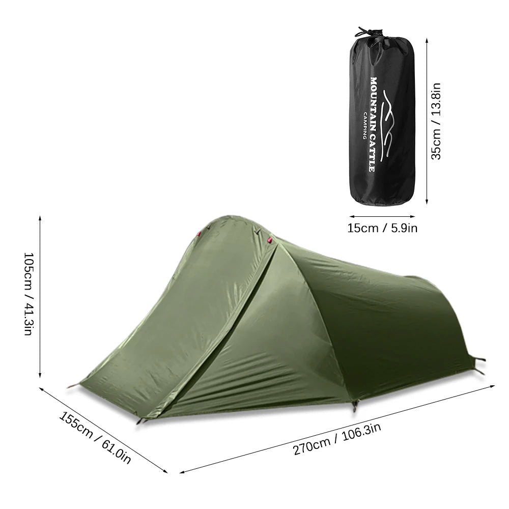 2 Person Camping Tent Outdoor Tents Waterproof Summer Beach Tent For Camping Biking Hiking Muntaineering Fishing - Slobuy