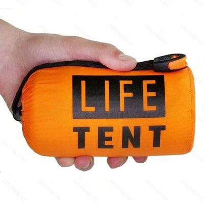 2 Person Emergency Shelter Bivy Survival Tent Kit Mylar Tube Tent Sleeping Bag Waterproof Outdoor SOS Thermal Blanket Reusable - Slobuy