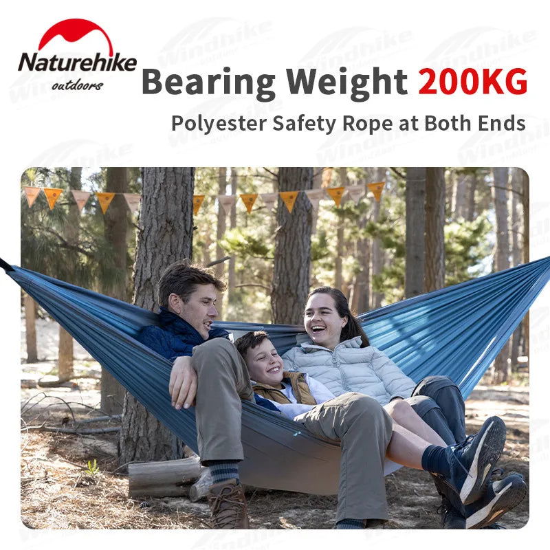Naturehike Camping Swing Hammock Ultralight 600g Anti Rollover 1/2 Persons 200kg Bearing Weight Outdoor Forest Portable Hammock - Slobuy