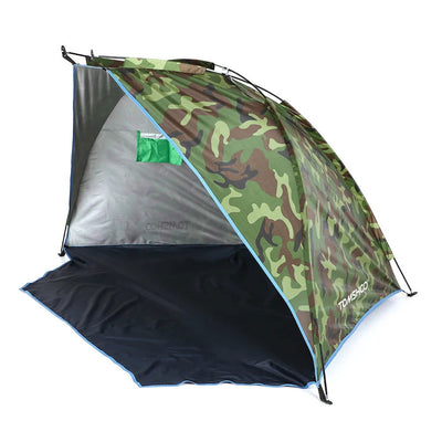 2 Persons Camping Tent Single Layer Outdoor Tent Anti UV Beach Tents Sun Shelters Awning Shade for Fishing Picnic Park - Slobuy