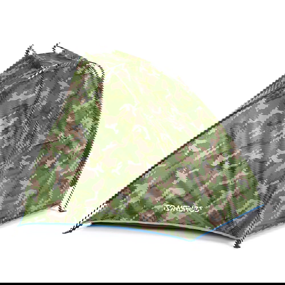 2 Persons Camping Tent Single Layer Outdoor Tent Anti UV Beach Tents Sun Shelters Awning Shade for Fishing Picnic Park - Slobuy