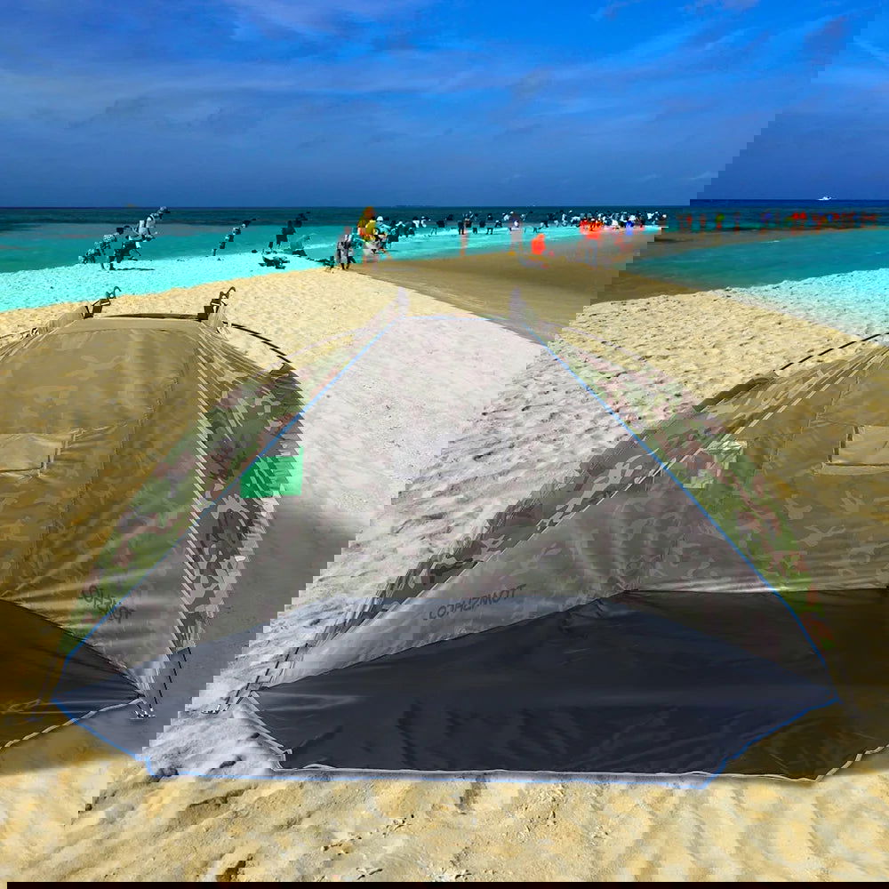 2 Persons Camping Tent Single Layer Outdoor Tent Anti UV Beach Tents Sun Shelters Awning Shade for Fishing Picnic Park - Slobuy