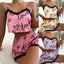 2 Pieces Set Women'S Pajama Shorts Suit Homewear Print Underwear Pijama Sexy Lingerie Camisoles Tanks Nighty Ladies Sleepwear - Slobuy