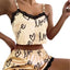 2 Pieces Set Women'S Pajama Shorts Suit Homewear Print Underwear Pijama Sexy Lingerie Camisoles Tanks Nighty Ladies Sleepwear - Slobuy