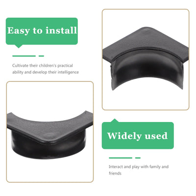 2 Sets Table Pool Billiard Parts Liners Replacement Accessory Hole Desk Game Plastics Corners Valley Pocket(Black) - Slobuy