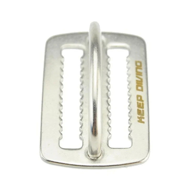 2" Stainless Steel Diving Weight Belt Waist Buckle Slide Keeper D Ring Webbing Harness Belt Retainer Stopper Freediving Surfing - Slobuy