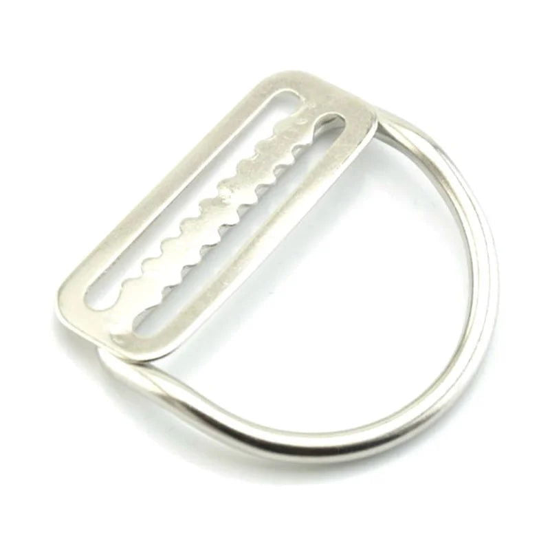 2" Stainless Steel Diving Weight Belt Waist Buckle Slide Keeper D Ring Webbing Harness Belt Retainer Stopper Freediving Surfing - Slobuy