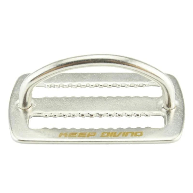 2" Stainless Steel Diving Weight Belt Waist Buckle Slide Keeper D Ring Webbing Harness Belt Retainer Stopper Freediving Surfing - Slobuy